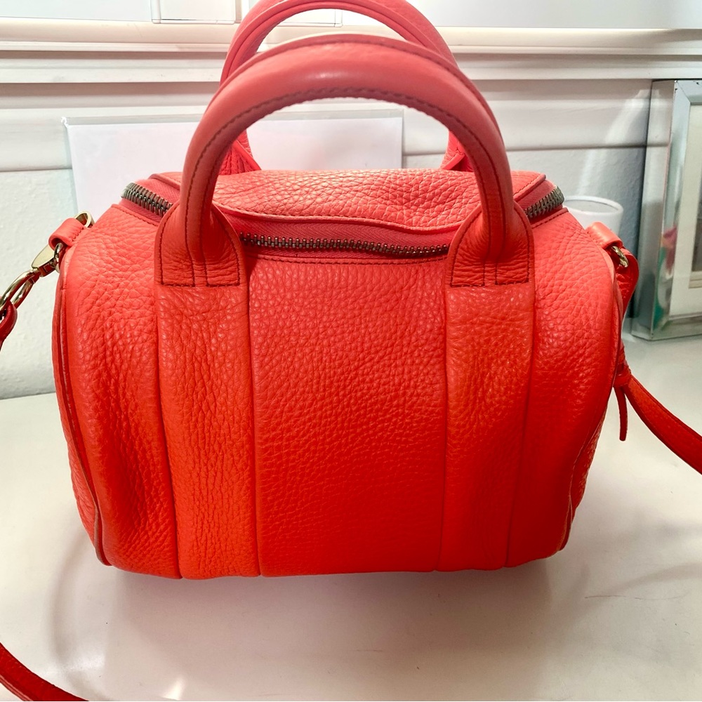 ALEXANDER WANG Silver Studded Rocco pebble leather bag